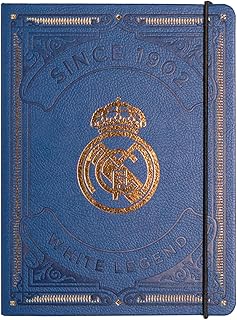 Real Madrid Official Notebook Journal Hardcover | A5 Dotted Notebook | 100 Pages | PU Leather | for Work, School, University