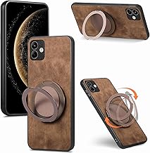 Compatible with Redmi Note 12 4G,Compatible with Redmi Note 12 4G（Not 5G [PC + TPU + PU] 3-in-1 Built-in Magnetic Stand Shockproof Protective Case Brown