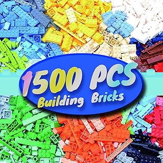 1500 Pieces Building Bricks, Classic Bulk Small Blocks, Classic Bricks Set Basic Building Blocks Compatible with All Major Brands
