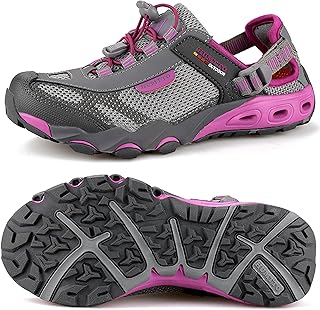 Women's Amphibious Water Shoes - Closed Toe Hiking Sandals Summer Outdoor Water Sandal Non-Slip River Shoes Quick Drying Aqua Shoe