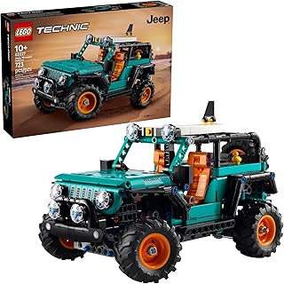 Technic Jeep Wrangler Rubicon SUV - Building Toy for Boys & Girls, Ages 10+ - Model Car Kit with Detailed Features - Display Set for Bedroom Decor - Gift for Birthdays - 42227