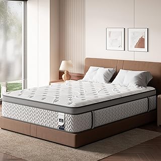 Queen Mattress 12 Inch, 5-Zone Deep Sleep Firm Mattress with Extra Lumbar & Shoulder Support, Hotel Collection Hybrid Mattresses Pain Relief - Fiberglass Free - No Odor - 365 Night Trial