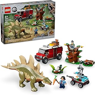 Jurassic World Dinosaur Missions: Stegosaurus Discovery Building Set - Dinosaur Toys Pretend Play Set with 2 Minifigures for Boys & Girls, Ages 6+ - Gift Ideas for Kids - 76965