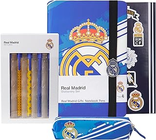 Notebook Pens Stickers Set Stationary Set with Pencil Case Ballpoint Ink Cool Stuff Journal Writing Accessories Gifts for Soccer Fan