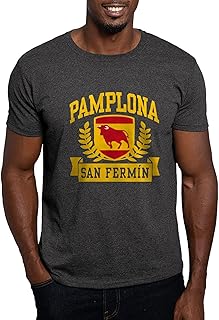 Pamplona San Fermin Dark T Shirt Men's 100% Cotton, Classic Graphic White T-Shirt