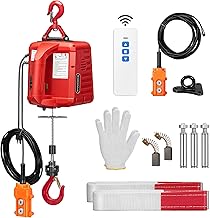 VIVOHOME 3-in-1 Electric Hoist Winch 660lbs, 110V Portable Power Winch Crane with Wire and Wireless Remote Control, 40ft Lifting Height for Towing, Overload Protection for Garage, Factory, Warehouse