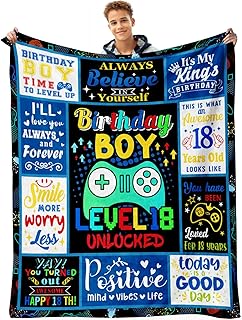 18 Year Old Boy Birthday Gifts,18th Birthday Gifts for Boys,Gifts for 18 Year Old Boy Birthday,18 Years Old Boys Gifts,18th Birthday Decorations Blankets 50"X60"