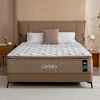 Full Size Mattress Medium Firm, USA Made, 12 Inch Hybrid Mattress in a Box, Gel Memory Foam, Fiberglass Free, Individual Pocket Springs for Pressure Relief, CertiPUR-US Certified