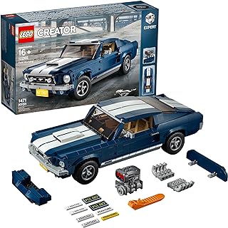 Creator Expert Ford Mustang 10265 Building Set - Exclusive Advanced Collector's Car Model, Featuring Detailed Interior, V8 Engine, Home and Office Display, Collectible for Adults and Teens