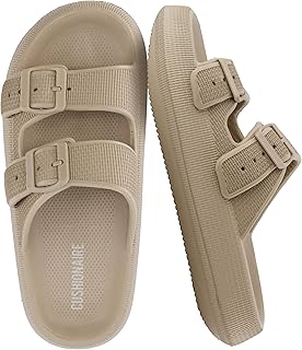 Fame Pillow Recovery Sandals for Women, Adjustable Double Buckle Waterproof EVA Cloud Slides for Women