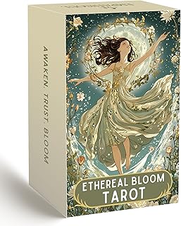 Tarot Deck Unique, 78 Floral Tarot Cards with Guidebook, Modern Witch Tarot for Beginners and Experienced Readers, Divination and Spiritual Growth Tool