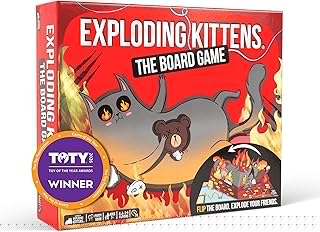 Exploding Kittens: The Board Game - The Action Packed Party Game to Celebrate 10th Birthday - 2-6 Players Aged 7+ - Great for Adults, Teens, Collectors, Kids