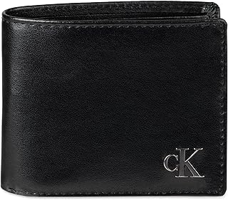 Men's RFID Leather Minimalist Bifold Wallet with Multiple Card Slots and ID Window