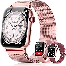 Smart Watches for Women, 1.83'' HD Fitness Tracker with Answer/Make Calls, Heart Rate/Sleep/SpO2 Monitor, 120+ Sport Modes, IP68 Waterproof, Compatible iPhone/Samsung/Android Rose Pink
