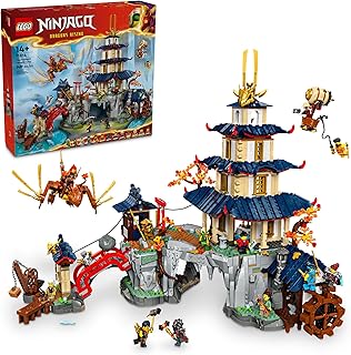NINJAGO Tournament Temple City Building Toy for Teen Boys & Girls, Ages 14+, Great for Dragons Rising Fans Who Enjoy Model Building Sets and NINJAGO Toys - 71814