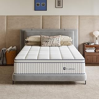 King Size Mattress 14 inch, Hybrid King Mattress with Individual Pocket Spring and Gel Memory Foam for Motion Isolation, Relieve Pressure, Spinal Alignment, CertiPUR-US, Medium Firm