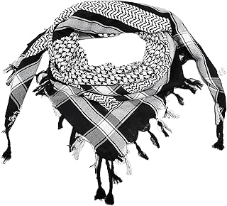 Shemagh Scarf Men - Women /100% Cotton Military Shemagh Keffiyeh Scarf Arafat Tactical Desert Rave Bandana Head Wrap