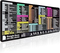 Google Docs Cheat Sheet Mouse Pad, Large Mousepad for Google Docs Shortcuts, Extended Gaming Pad for Mouse and Keyboard, High Definition Printing, Stitching,Waterproof, Anti Slip(Windows)