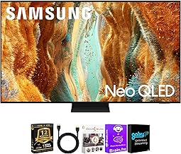 65 Inch Class Neo QLED QN70F 4K Vision AI Smart TV 2025 Mini LED HDR Dolby Atmos 120Hz WiFi Bluetooth Gaming Ready HDMI Cable Streaming Bundle with 12 Month CPS Protection Plan