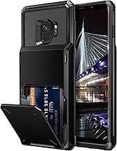 Vofolen for Galaxy S9 Case Wallet with Credit Card Holder 4 Card Slot ID Pocket Scratch Resistant Dual Layer Protective Bumper Rugged TPU Rubber Armor Hard Shell Case Cover for Samsung Galaxy S9 Black