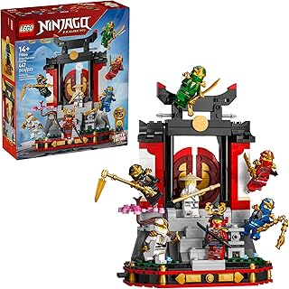 NINJAGO Ninja Character Display 15th Anniversary Building Toy for Kids, Ages 14+ - Ninja Playset W/Elemental Master of Lightning + 7 Minifigures - Gift Idea for Teen Boys & Girls - 71866