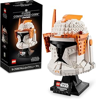 Star Wars Clone Commander Cody Helmet 75350 Collectible Building Set - Featuring Authentic Details, Office Decor Display Model for Adults, The Clone Wars Collection Memorabilia and Gift Idea