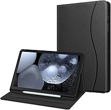 Fintie Case for Samsung Galaxy Tab S6 Lite 10.4 Inch 2024/2022/2020 with S Pen Holder, Multi-Angle Viewing Soft TPU Back Cover with Pocket Auto Wake/Sleep, Black
