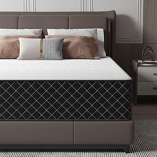 Queen Mattress, 14 Inch Hybrid Mattress with Breathable Foam and Pocket Springs, Medium Firm Memory Foam Mattress for Back Pain Relief, Mattress in a Box, 60×80×14 Inch