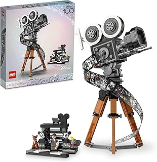 Disney Walt Disney Tribute Camera 43230 Disney Fan Building Set, Celebrate Disney 100 with a Collectible Piece Perfect for Play and Display, Makes a Fun Gift for Adult Builders and Fans