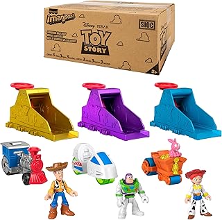 Fisher-Price Imaginext Launcher Set with 3-inch Action Figure & Toy Vehicle, Inspired by Disney and Pixar Toy Story