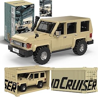 Toyota Land Cruiser Building Set with Display Case, Toyota Official Licensed SUV Model Kit Compatible with Speed Champion, Building Toys for Ages 8-16 (536PCS)