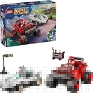 Sonic The Hedgehog Silver’s Car vs. Knuckles’ Monster Truck Building Toy for Boys & Girls - Racing Playset W/Silver & Knuckles Minifigures for Kids, Ages 8+ - Gift Idea for Birthdays - 77118