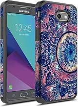 J7 V Case, Galaxy J7 Prime Case, Galaxy J7 Sky Pro Case, Galaxy J7 Perx Case, Galaxy Halo Case, Dual Layer Shockproof Hard Cover Graphic Case for SM-J727 (Mandala)