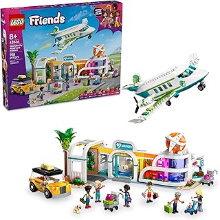Friends Heartlake City Airport and Airplane Toy Building Set - Pretend Play for Kids, Girls and Boys, Ages 8+ - with 7 Minidolls, Taxi, Dog Figure and More - Gift Idea for Birthday - 42656