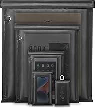 yaokvide Large Faraday Bags - 5 Pack Faraday Cages for Laptops & Tablets & Phones & Car Keys, Faraday Key Fob Protector, Fireproof & Waterproof Anti-Theft Signal Blocking Pouch