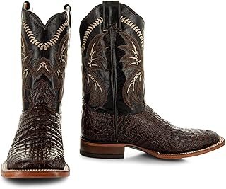 Men's Caiman Belly Print Cowboy Boots H4001