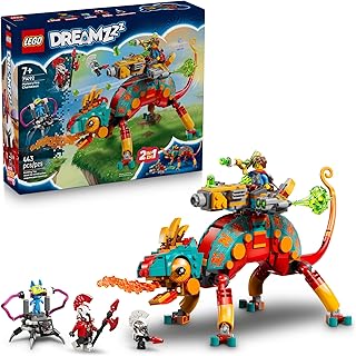 DREAMZzz Mateo’s Fire Chameleon Building Toy - Pretend Play Set for Kids, Ages 7+ - Storytelling Toy for Boys & Girls - 2 Construction Modes for Pretend Play - Gift Idea for Birthdays - 71492