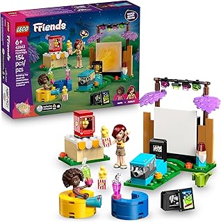 Friends Friendship Movie Night Pretend Play Building Toy - Interactive Storytelling Playset for Girls & Boys, Ages 6+ - Includes Paisley and Aliya Minidolls - Gift Idea for Birthdays - 42642