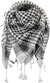 Palestinian Keffiyeh 100% Cotton, Shemagh Scarf Neck Head Wrap with tassel for men and women