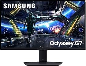 27” Odyssey G7 (G70D) 4K UHD IPS 144Hz 1ms(GtG) Smart Gaming Monitor, G-Sync Compatible, AMD Freesync Premium, Vivid Colors, Adjustable Stand, Black Equalizer, LS27DG702ENXZA