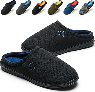 Men's Cozy House Slippers Indoor Shoes Memory Foam Insoles & Rubber Soles