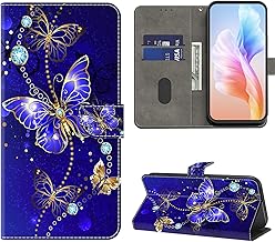 Case for Samsung Galaxy A10E, Flip Phone Case Wallet, PU Leather, Diamond Butterfly, Magnetic Closure, Kickstand, Card Slots