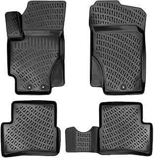 RizLiner Hyundai Accent 2006-2011 Floor Mats 3D Custom Fit Compatible with Hyundai Rubber Car Mats Laser Measured Floor Liners All Weather Heavy Duty Waterproof Odorless Non-Slip TPE (Front & Rear)