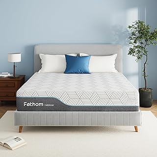 Medium Queen Mattress 10 Inch Memory Foam Mattress Queen Size Bed in a Box for Back Pain Relief and Cool Sleep with Gel Foam and Removeable Fiberglass Free Cover, CertiPUR-US Certified