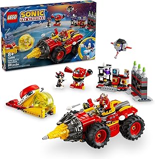 Sonic The Hedgehog: Super Sonic vs. Egg Drillster Gaming Toy with Shadow and Dr. Eggman, Toy Building Set for Boys and Girls Ages 8 and Up, 76999