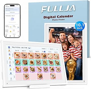 10.1-inch Electronic Digital Calendar Wall-Touch-Screen – Interactive IPS Display, Chore Chart, Meal Planner, Star Reward, Sync Google Outlook Cal Via App, Digital Picture Frame, Gift for Mom Dad