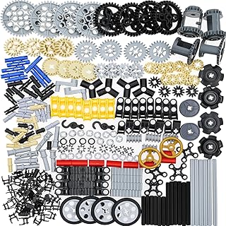 270pcs Technic-Parts Gears-Axle-Pin-Connector Compatible with Lego-Technic, Wheels Link Chain Gear Rack Steering Wheel Technic Bush Hook Tow Ball String Reel Differential. MOC Building-Blocks.