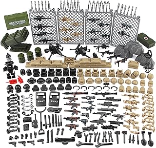 Modern Military Weapons Pack SWAT Police Multiple Combinations Toy Set for Soldier Figures Model Army Building Kit Gear Pieces Blocks for Kids Ages 4+