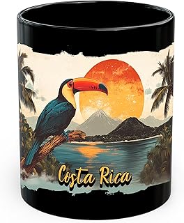 Costa Rica Ceramic Coffee Mug 11oz Pura Vida Tropical Paradise - Tea Coffee Mug with Comfortable Grip - Unique Fun Gift Cup for Office or Home - Vibrant Long-Lasting Print ID45211