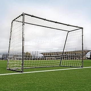 QUICKPLAY GS Soccer Goals - Super Durable Galvanized Steel Soccer Goal [5 Sizes] Regulation Sizes, Deep Net, Moveable & Weather Resistant [Single Goal]